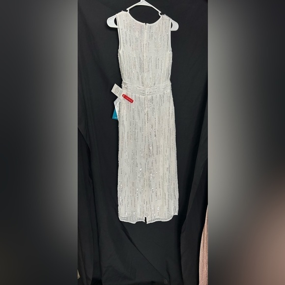 MAC DUGGAL 93597 NWT Abstract Beaded Sleeveless Midi Sheath Dress - Picture 5 of 6